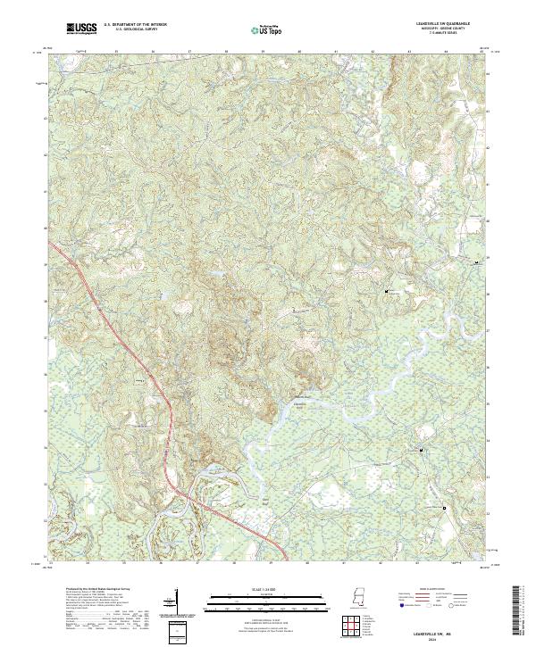 USGS Topographic Map – Leakesville SW