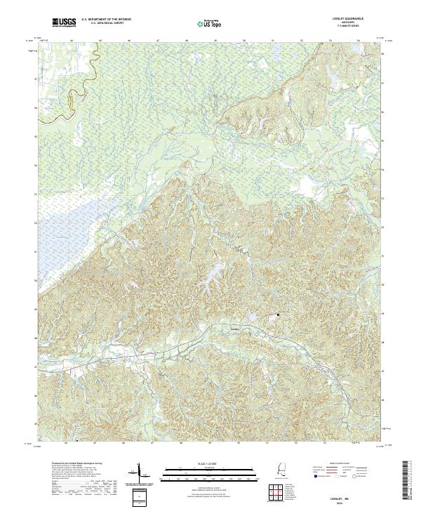 USGS Topographic Map – Lessley