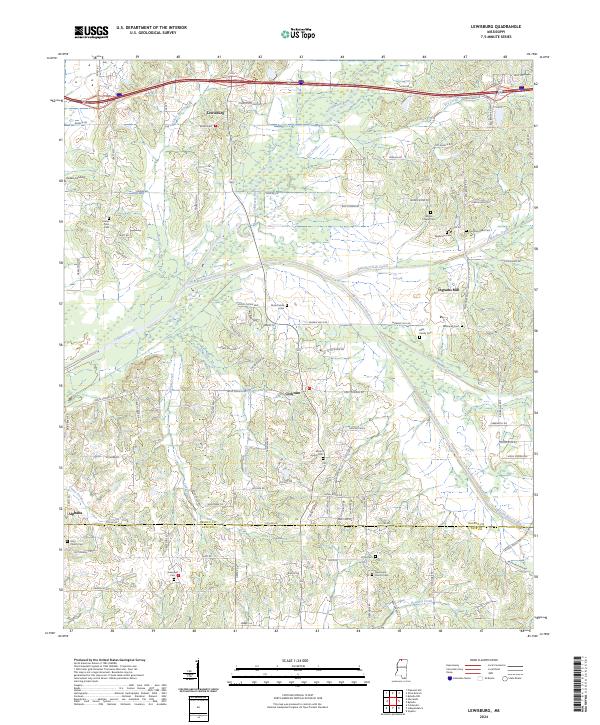 USGS Topographic Map – Lewisburg