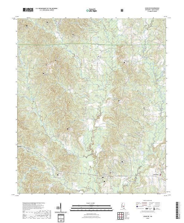 USGS Topographic Map – Louin SW