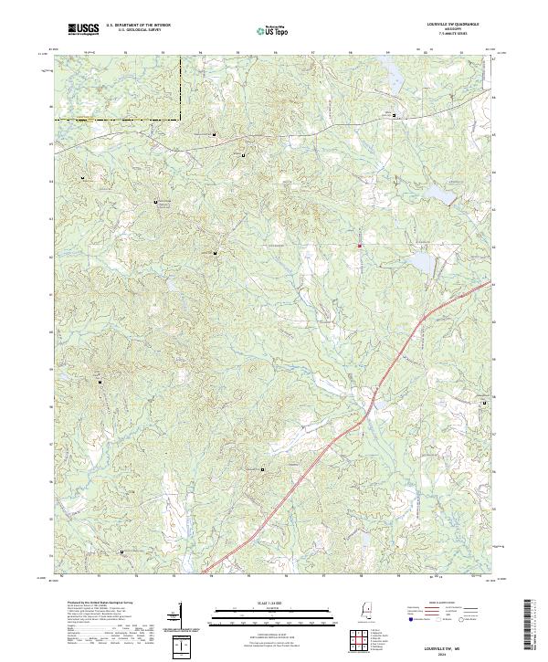 USGS Topographic Map – Louisville SW