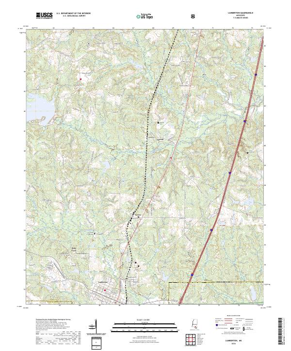 USGS Topographic Map – Lumberton