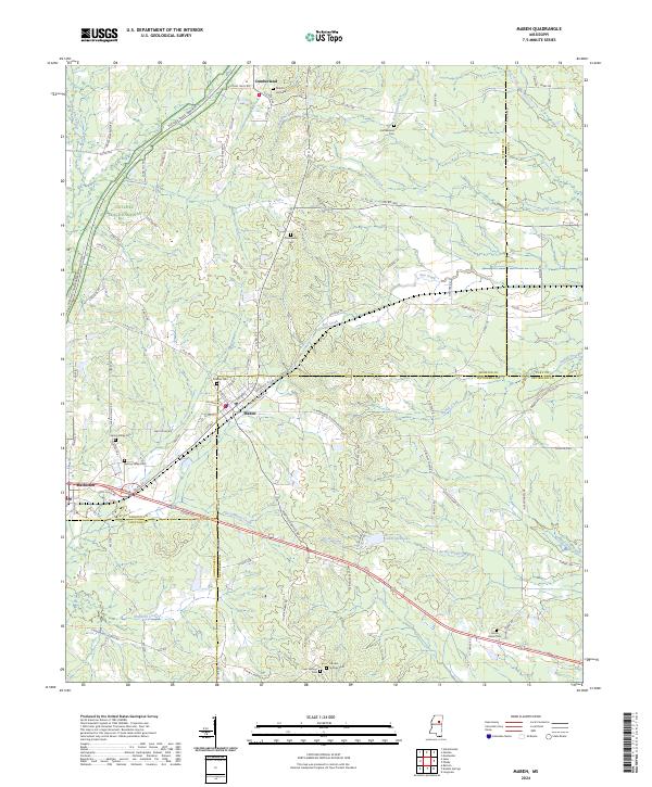 USGS Topographic Map – Maben