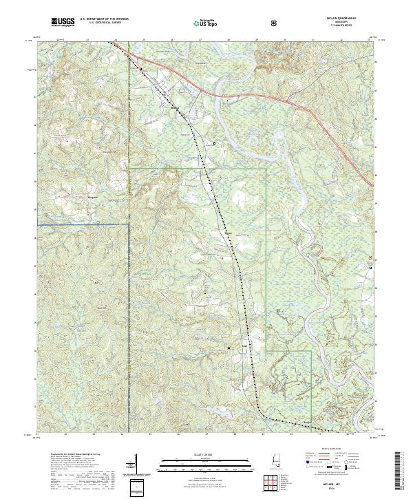 USGS Topographic Map – McLain