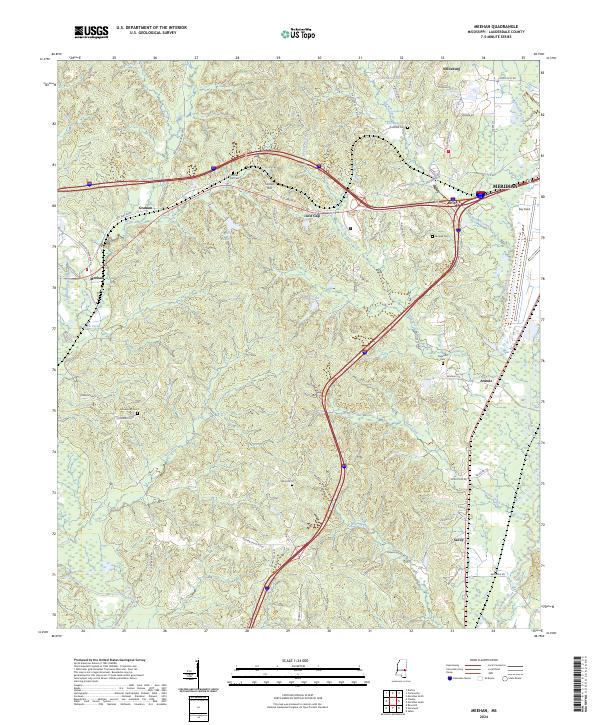 USGS Topographic Map – Meehan