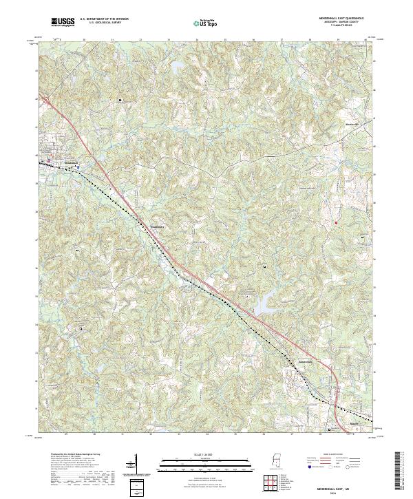 USGS Topographic Map – Mendenhall East