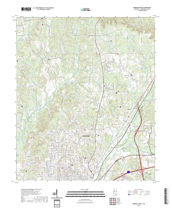 USGS Topographic Map – Meridian North