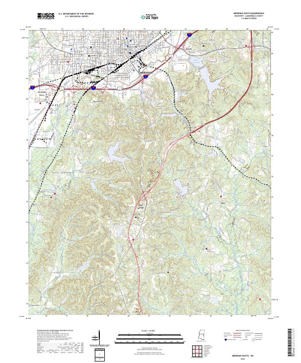 USGS Topographic Map – Meridian South