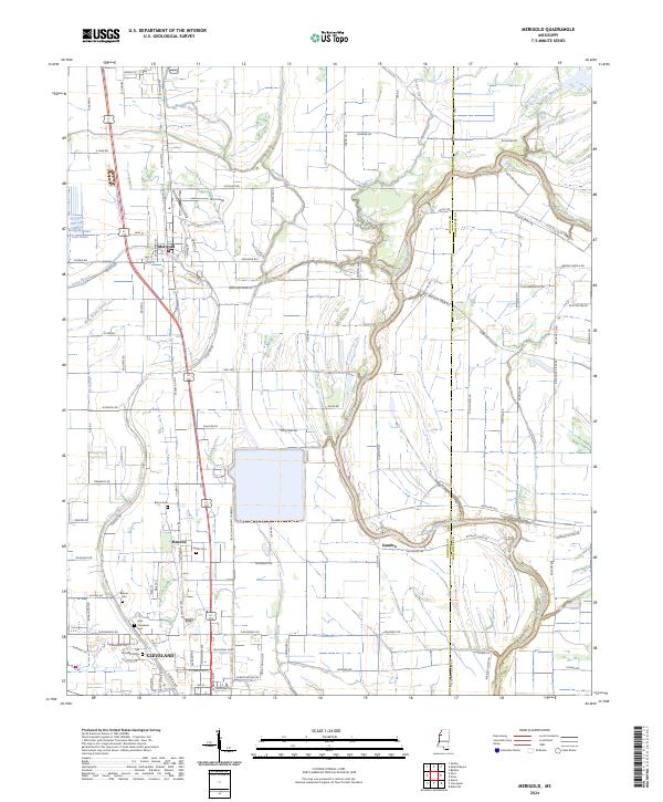 USGS Topographic Map – Merigold