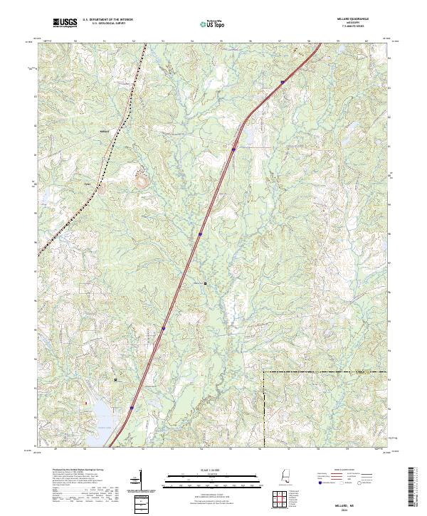 USGS Topographic Map – Millard