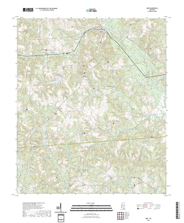 USGS Topographic Map – Mize