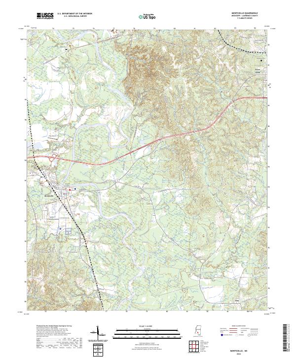 USGS Topographic Map – Monticello