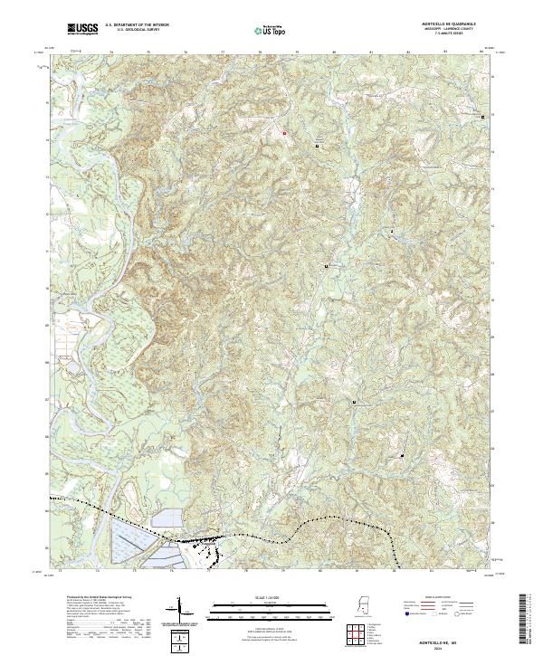 USGS Topographic Map – Monticello NE