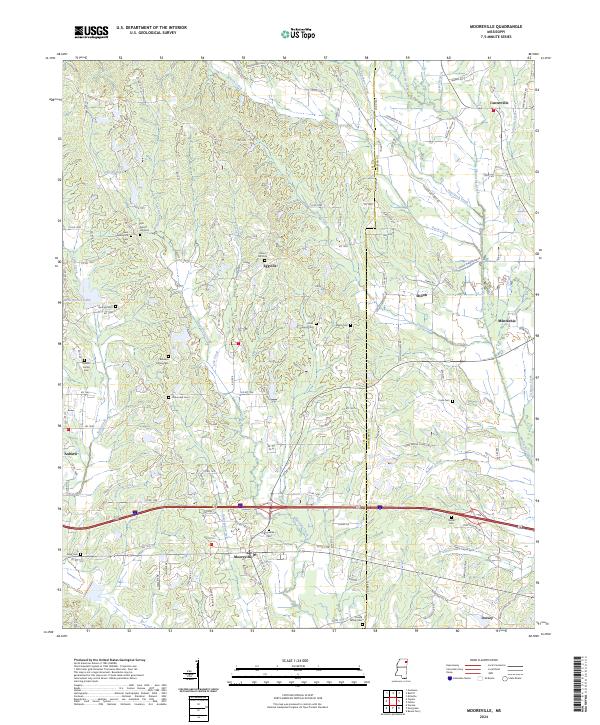 USGS Topographic Map – Mooreville
