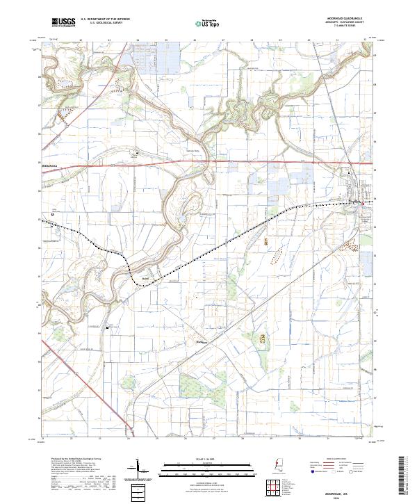 USGS Topographic Map – Moorhead