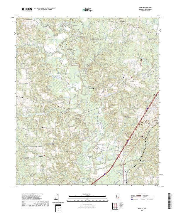 USGS Topographic Map – Moselle
