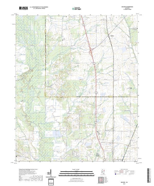 USGS Topographic Map – Muldon