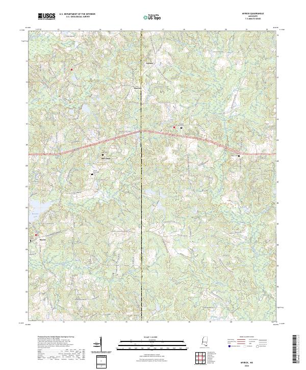 USGS Topographic Map – Myrick