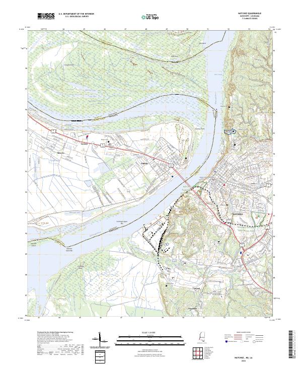 USGS Topographic Map – Natchez