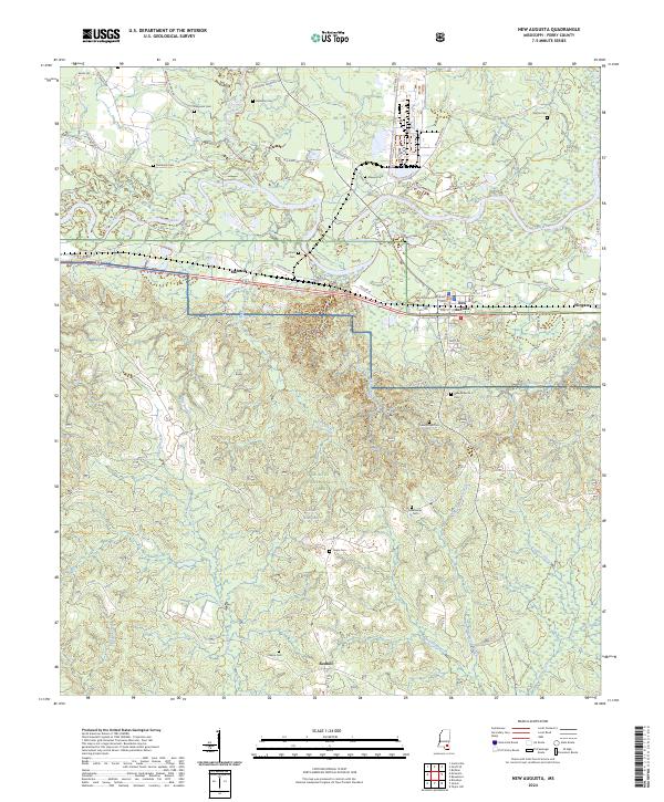 USGS Topographic Map – New Augusta