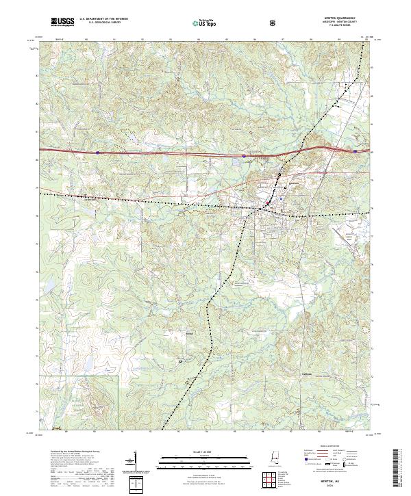 USGS Topographic Map – Newton