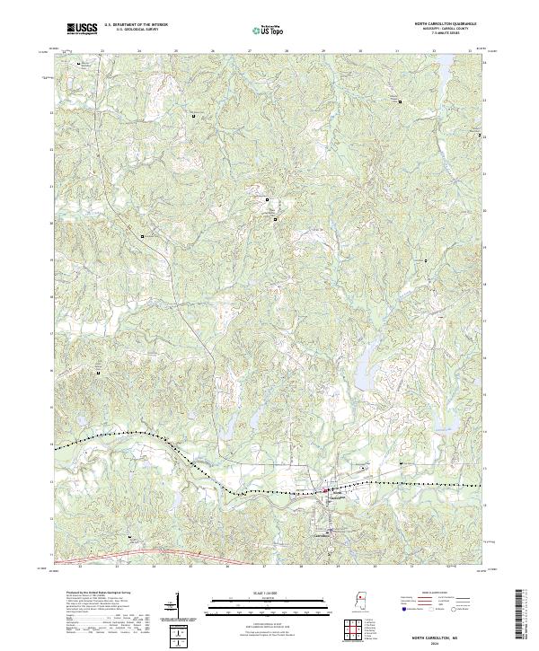 USGS Topographic Map – North Carrollton