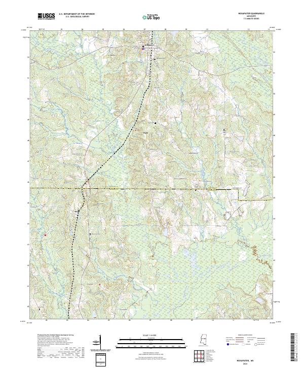 USGS Topographic Map – Noxapater