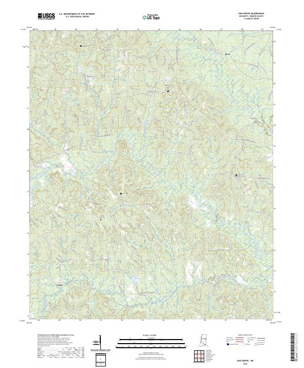 USGS Topographic Map – Oak Grove