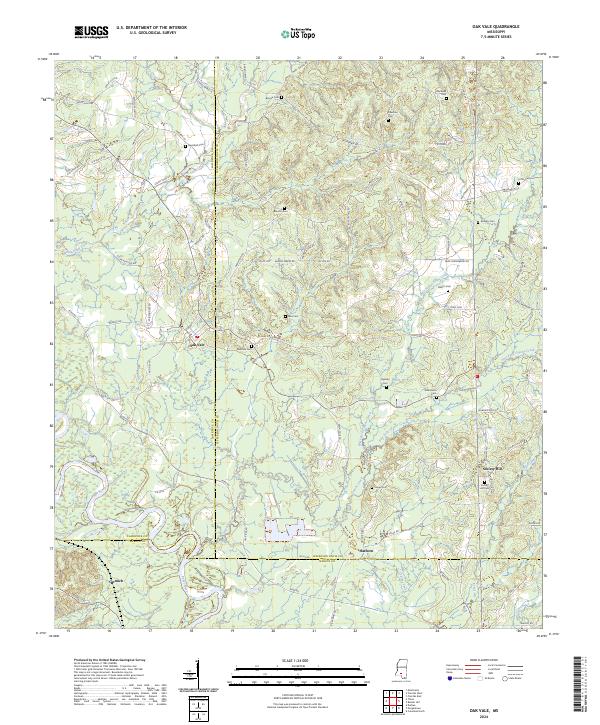 USGS Topographic Map – Oak Vale