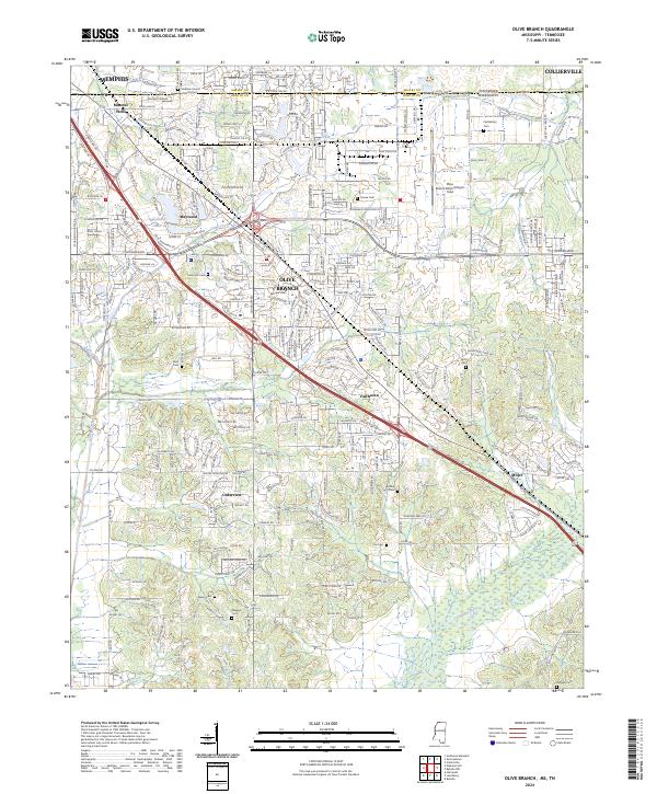 USGS Topographic Map – Olive Branch