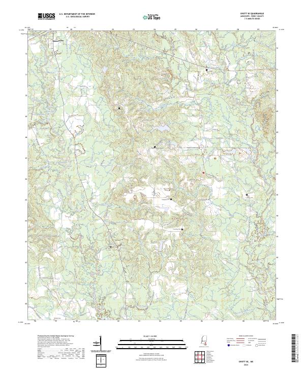 USGS Topographic Map – Ovett SE