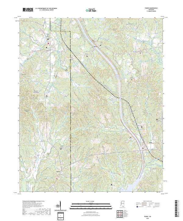 USGS Topographic Map – Paden