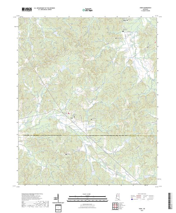 USGS Topographic Map – Paris