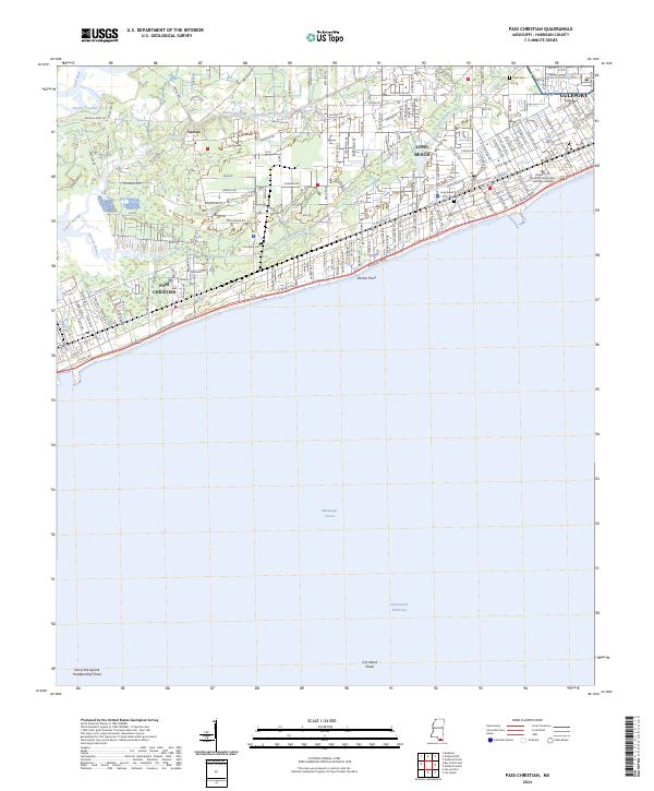 USGS Topographic Map – Pass Christian
