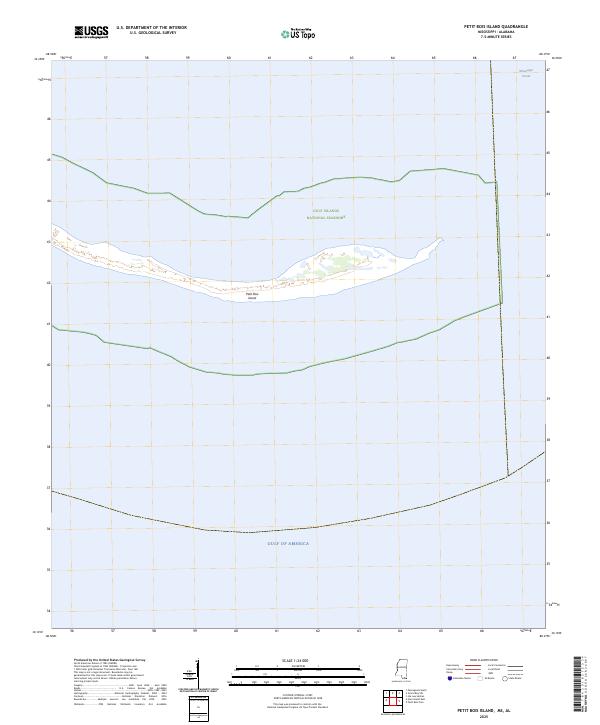 USGS Topographic Map – Petit Bois Island