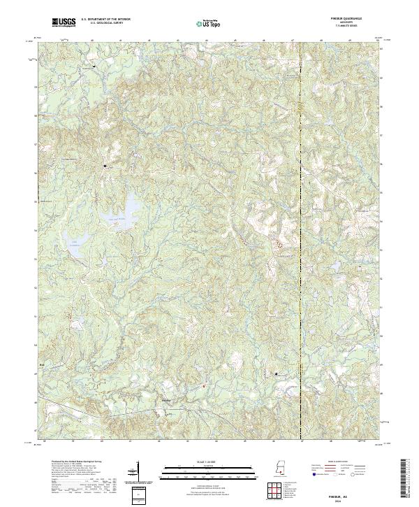 USGS Topographic Map – Pinebur