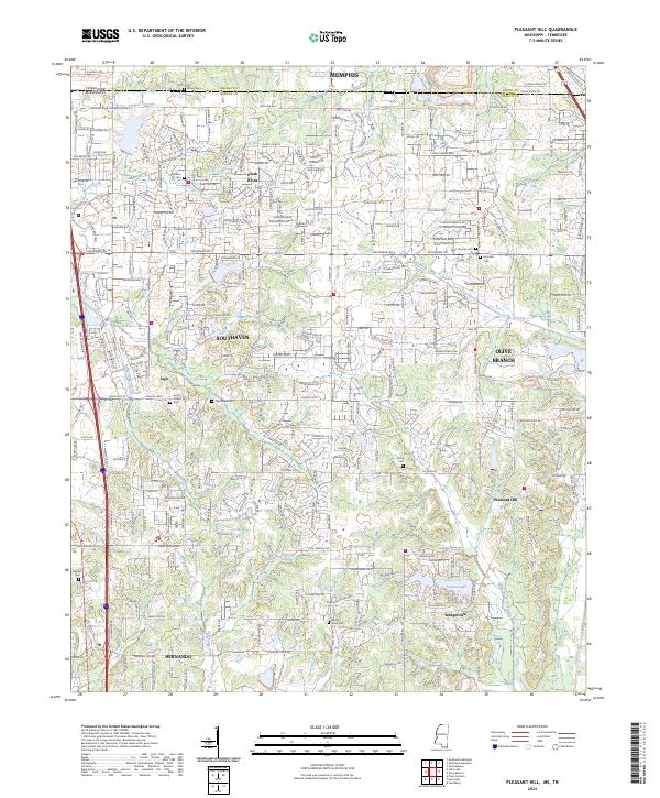 USGS Topographic Map – Pleasant Hill