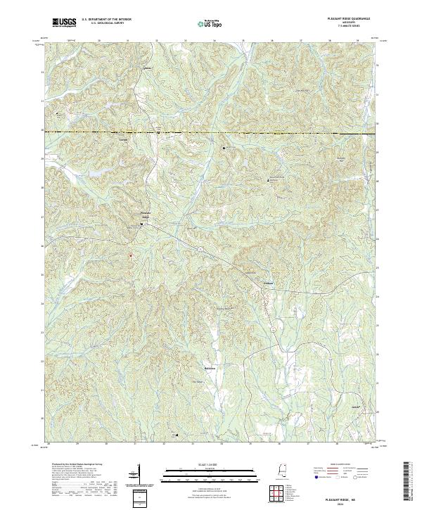 USGS Topographic Map – Pleasant Ridge
