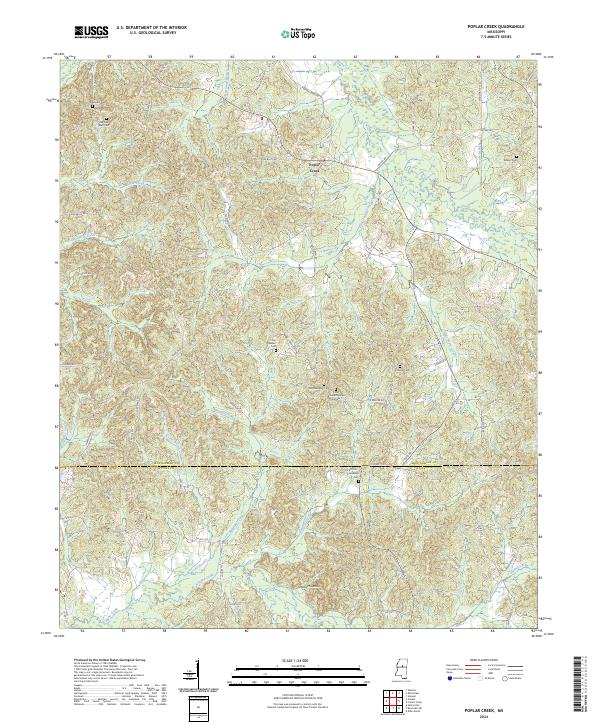 USGS Topographic Map – Poplar Creek