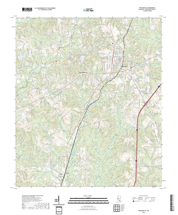 USGS Topographic Map – Poplarville