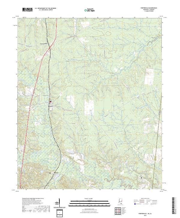 USGS Topographic Map – Porterville