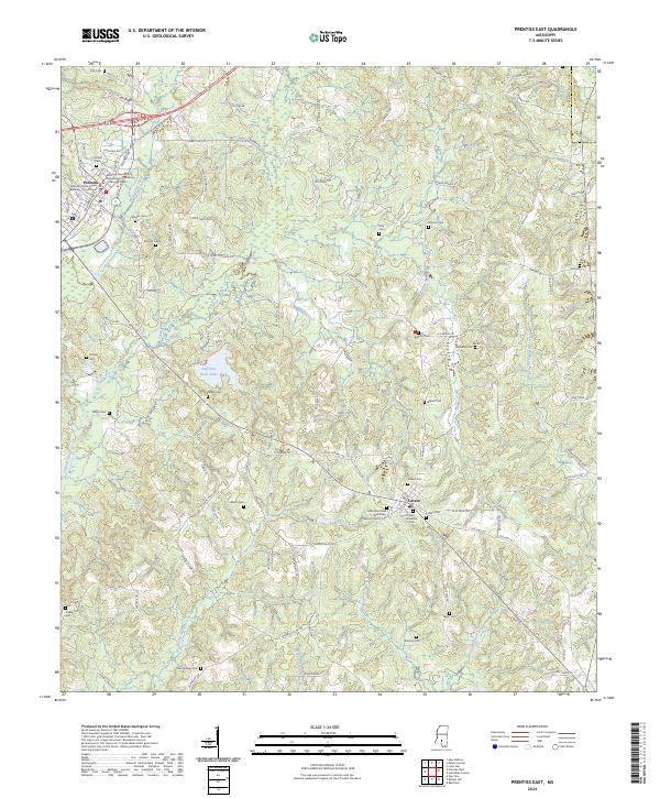 USGS Topographic Map – Prentiss East