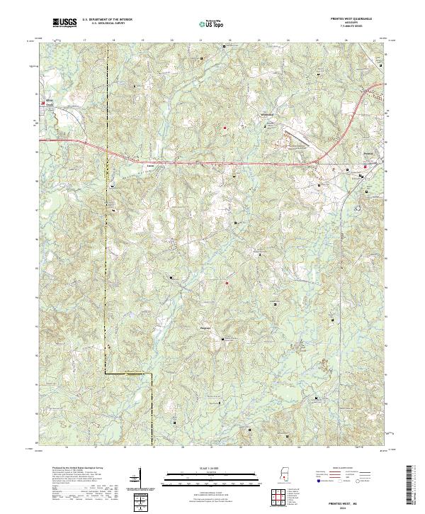 USGS Topographic Map – Prentiss West