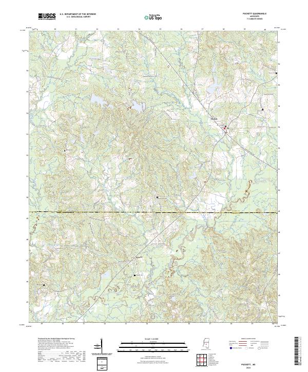 USGS Topographic Map – Puckett
