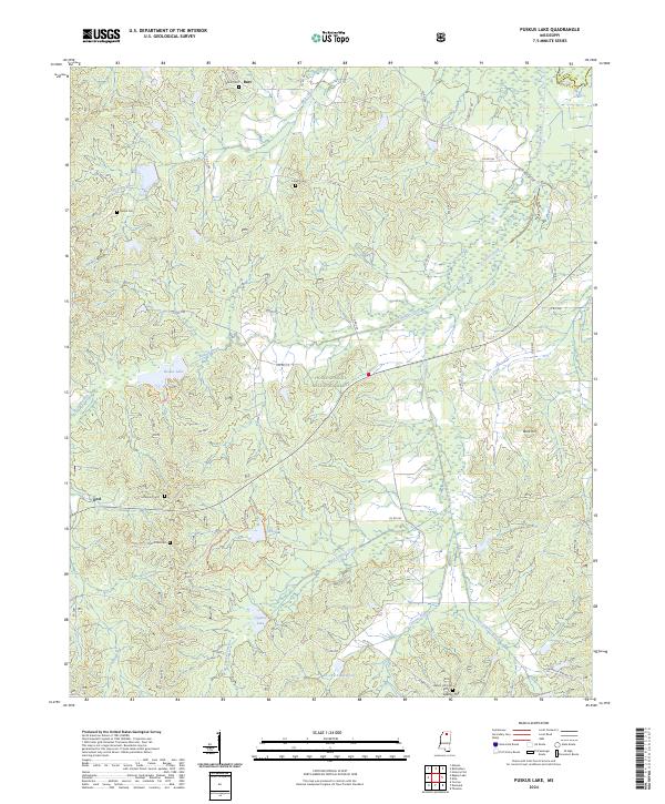 USGS Topographic Map – Puskus Lake