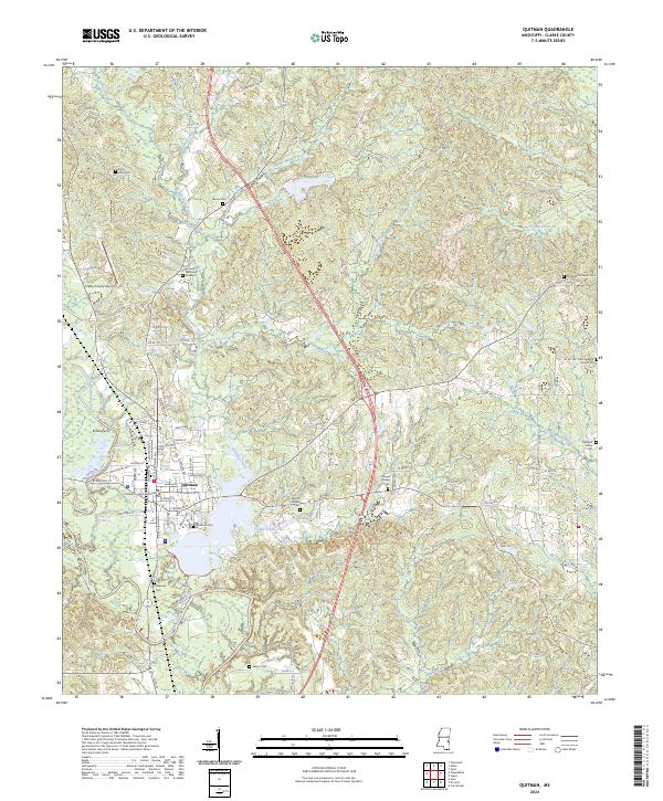 USGS Topographic Map – Quitman