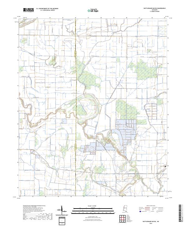 USGS Topographic Map – Rattlesnake Bayou