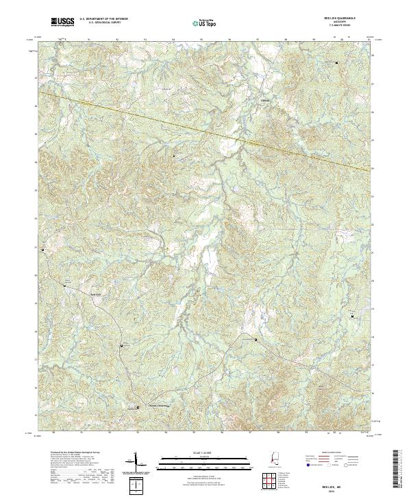 USGS Topographic Map – Red Lick