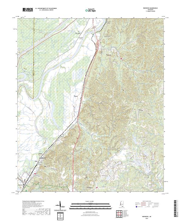 USGS Topographic Map – Redwood