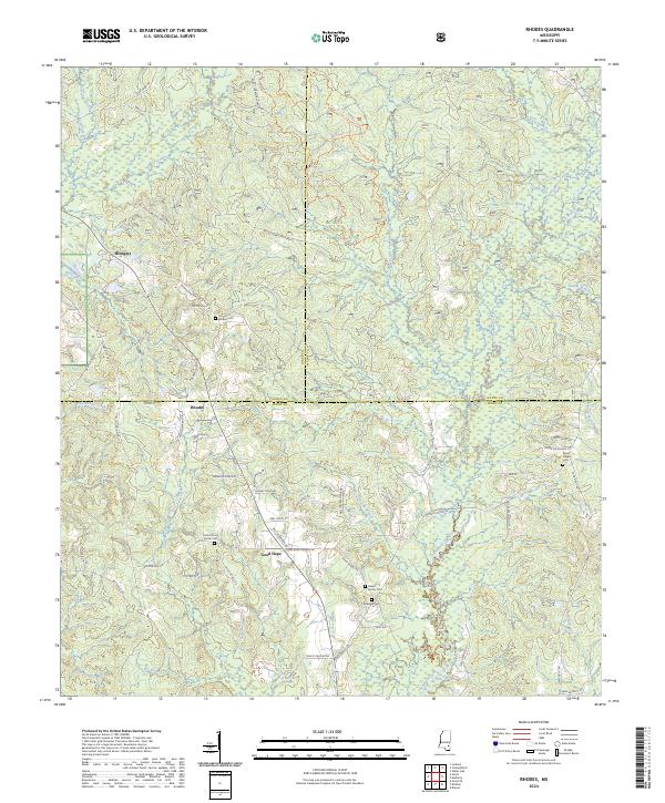 USGS Topographic Map – Rhodes